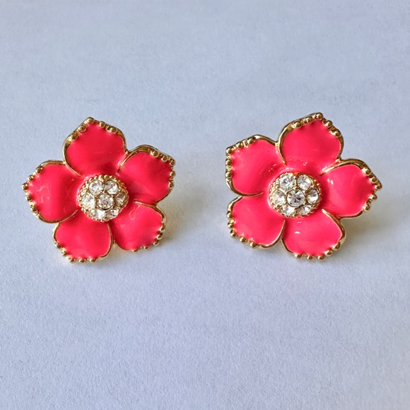 Kate Spade Pink Petal Puff Stud Earrings, OS - Picture 4 of 9